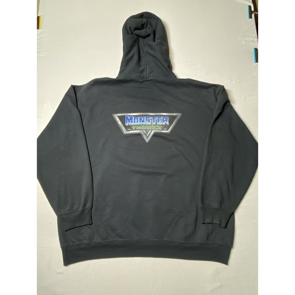 Monster Truckz Hoodie Men's 2XL Black Graphic Monster Truck Pullover - Picture 6 of 7